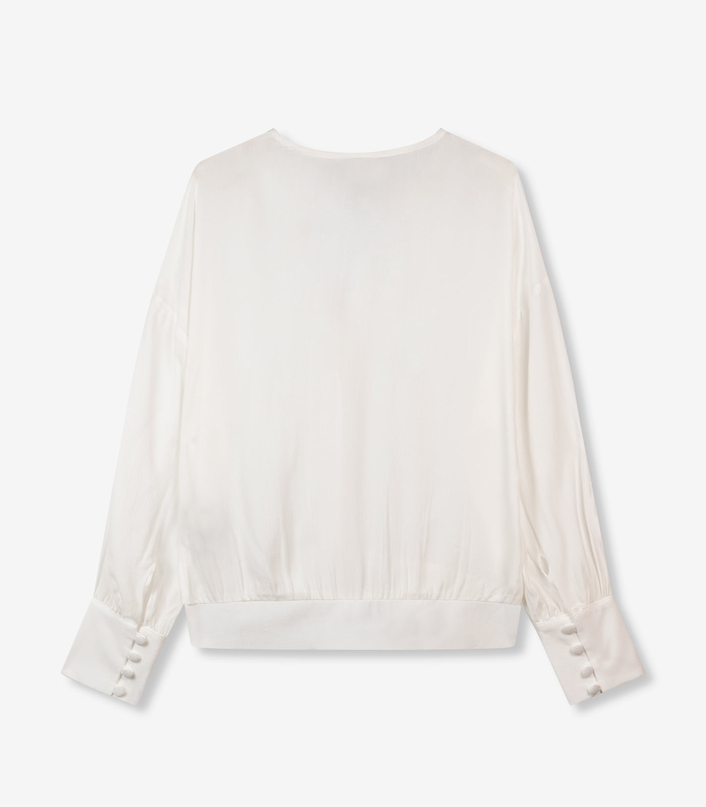 Cropped button blouse - soft white
