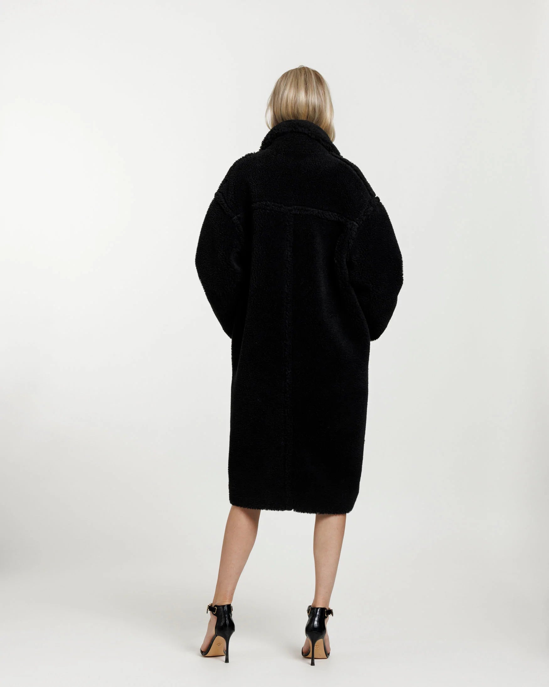 Monica reversible coat - black