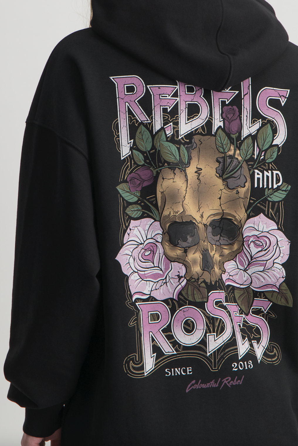 CR Rebels Roses hoodie black