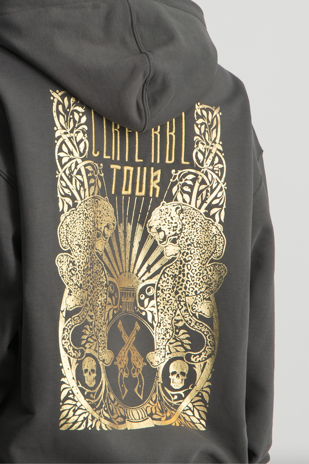 CR CLRFL RBL Tour Embro hoodie - antra