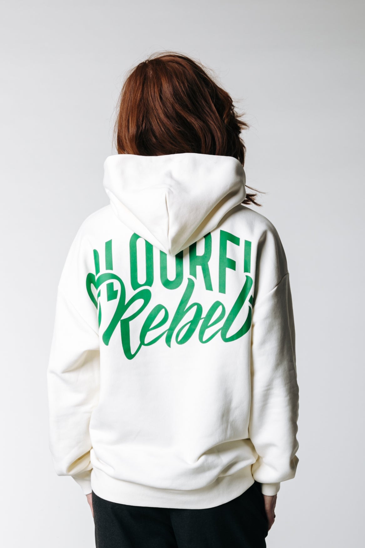 Back logo clean hoodie | off white