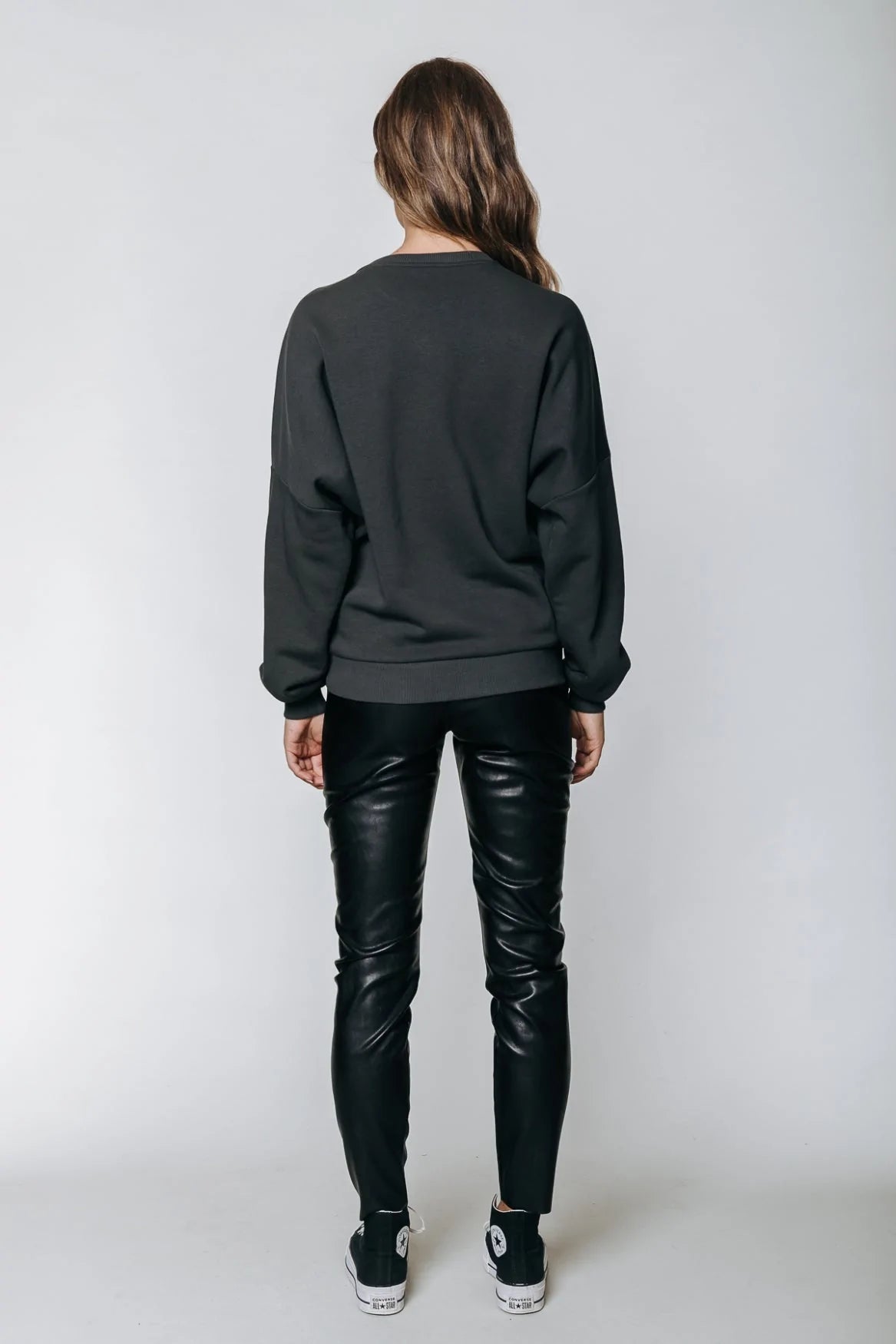Chloe Studs vegan leather pants
