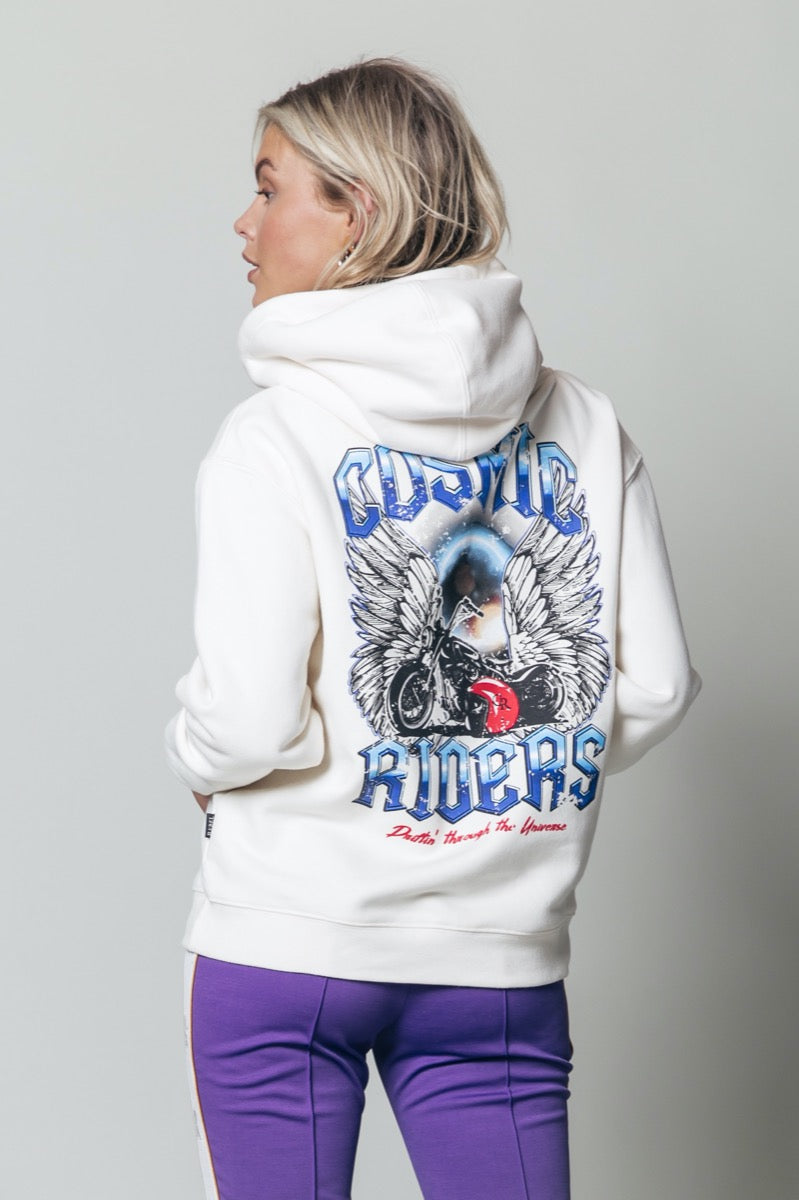 Cosmic Riders hoodie | off white