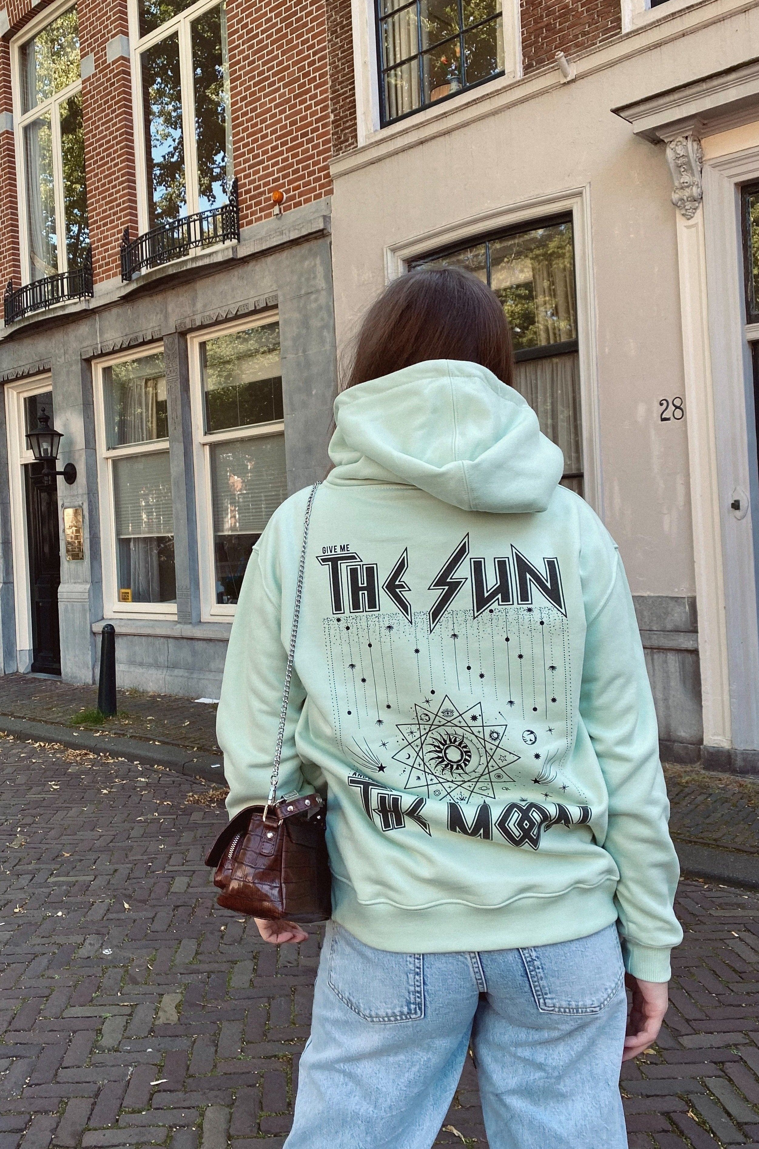 CR The Sun Embro hoodie - mint