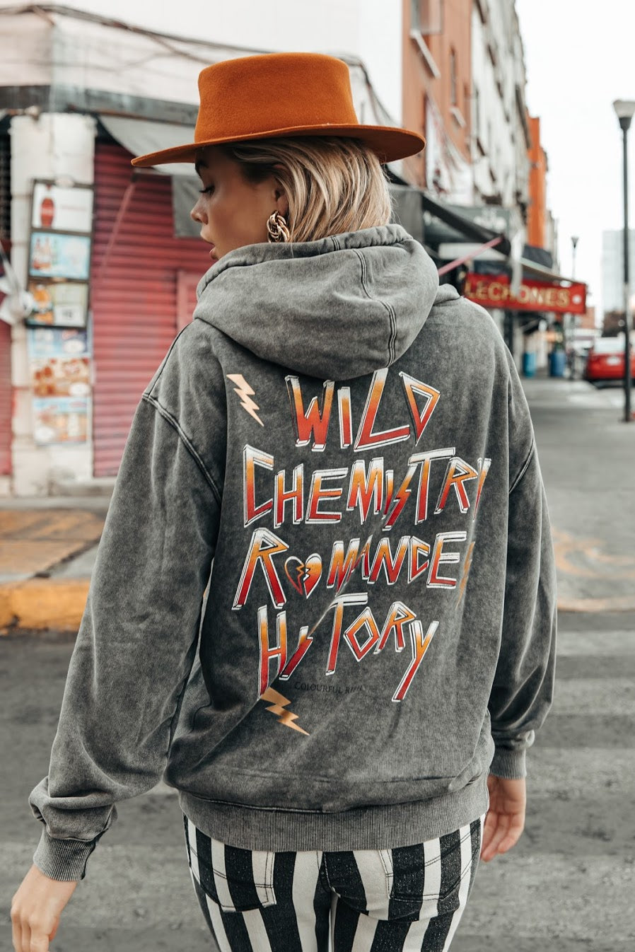 Wild Chemistry hoodie - acid wash