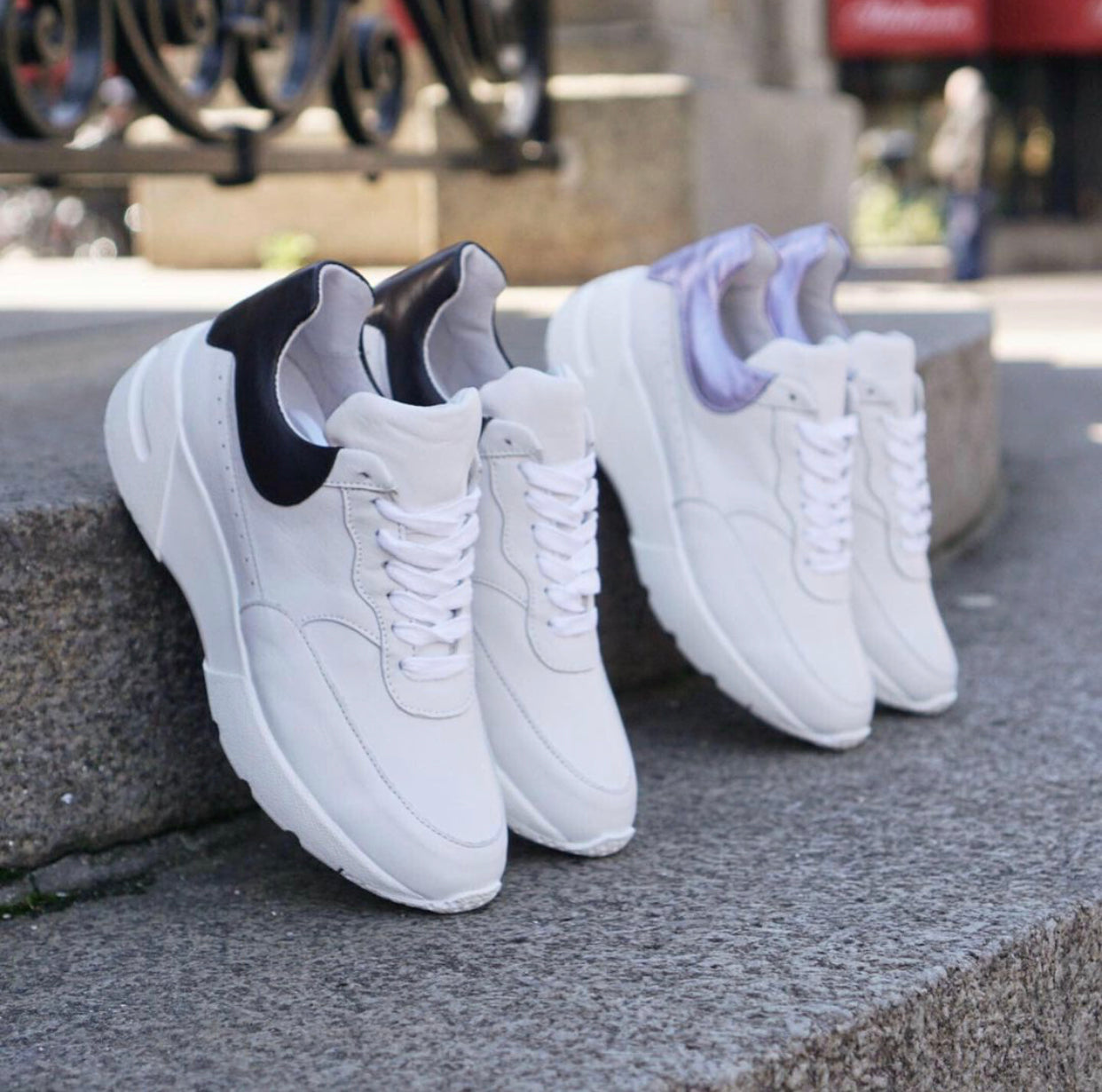 Sneaker runner - white/lavendel