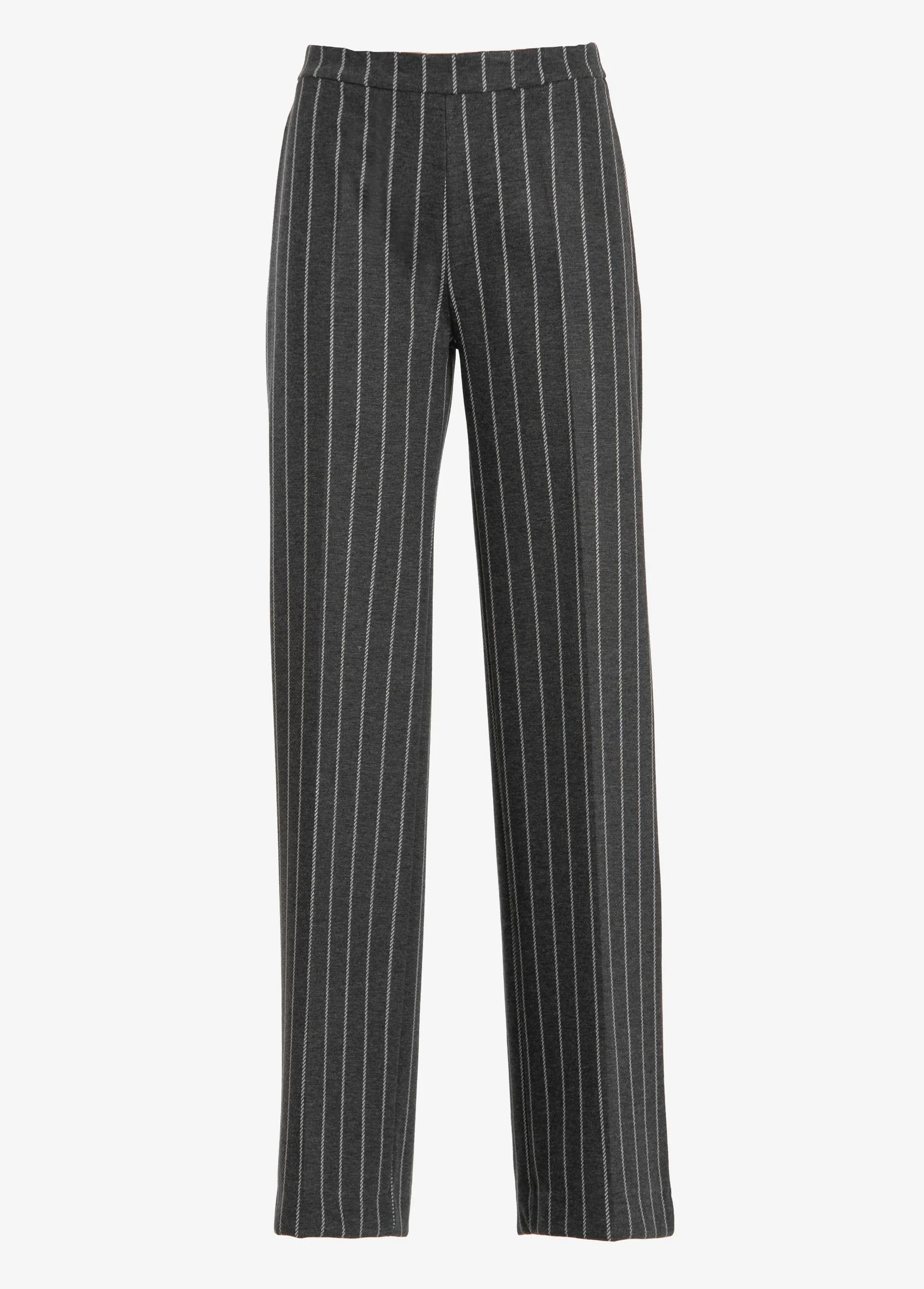 Pinstriped wide leg pants - grey