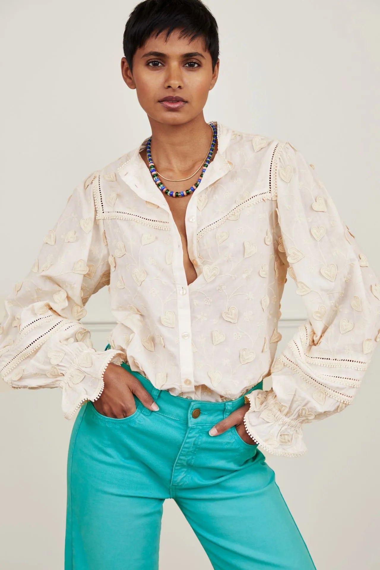 Joan blouse - warm white