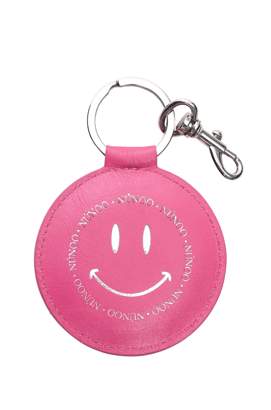 Smiley key ring city - hot pink