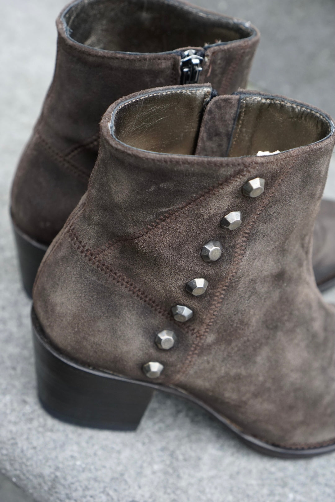 Deplus button boots - brown