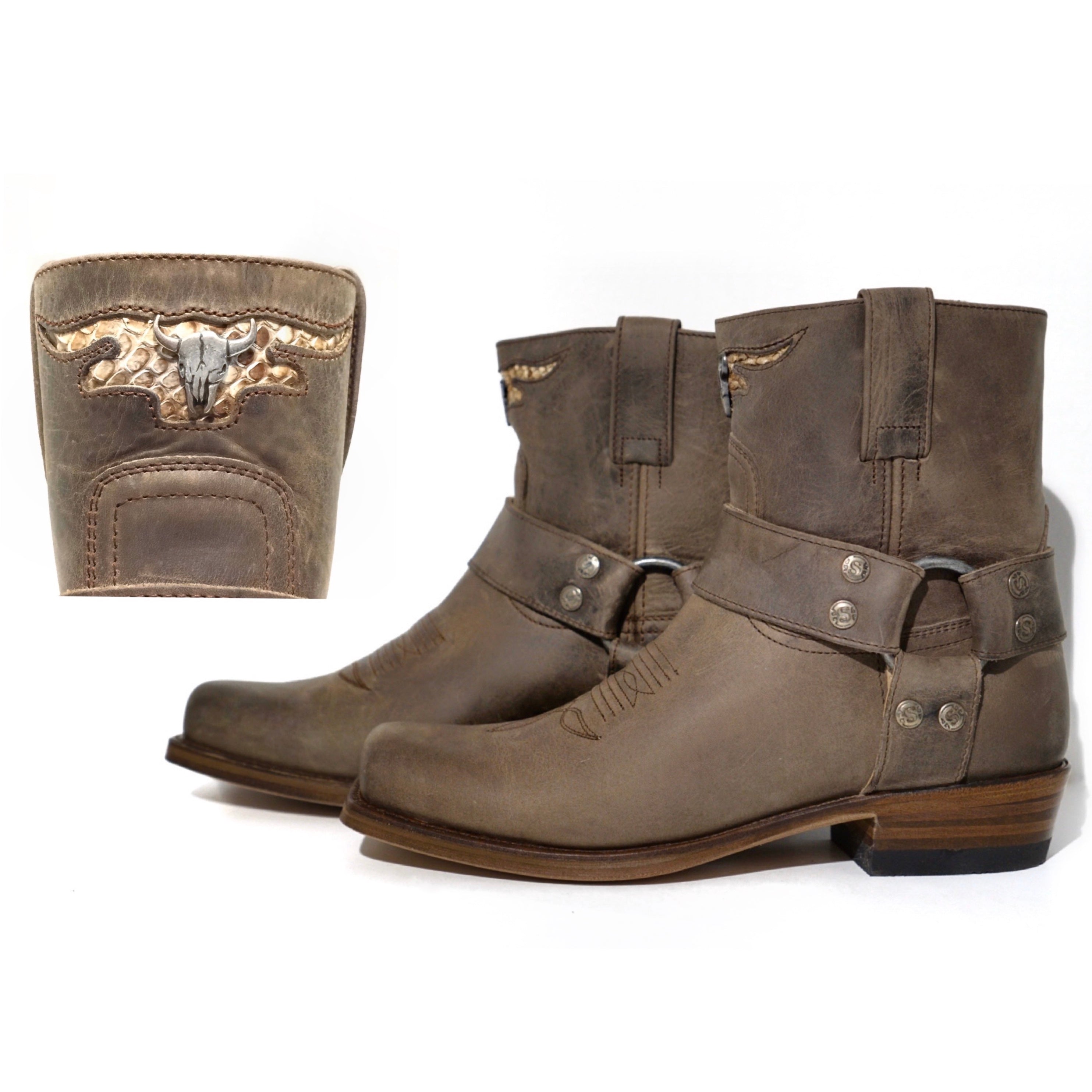 Pete boots skull - taupe
