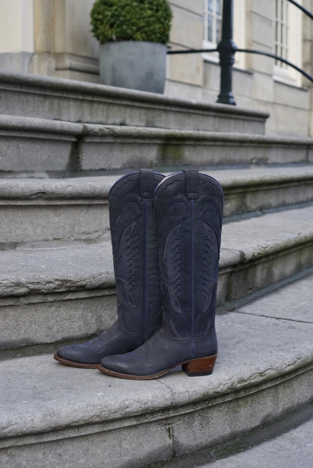 Yankee cowboy boots high - navy