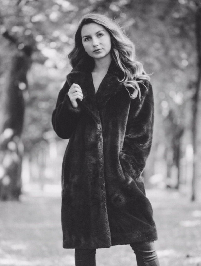 Camille Cocoon coat - black