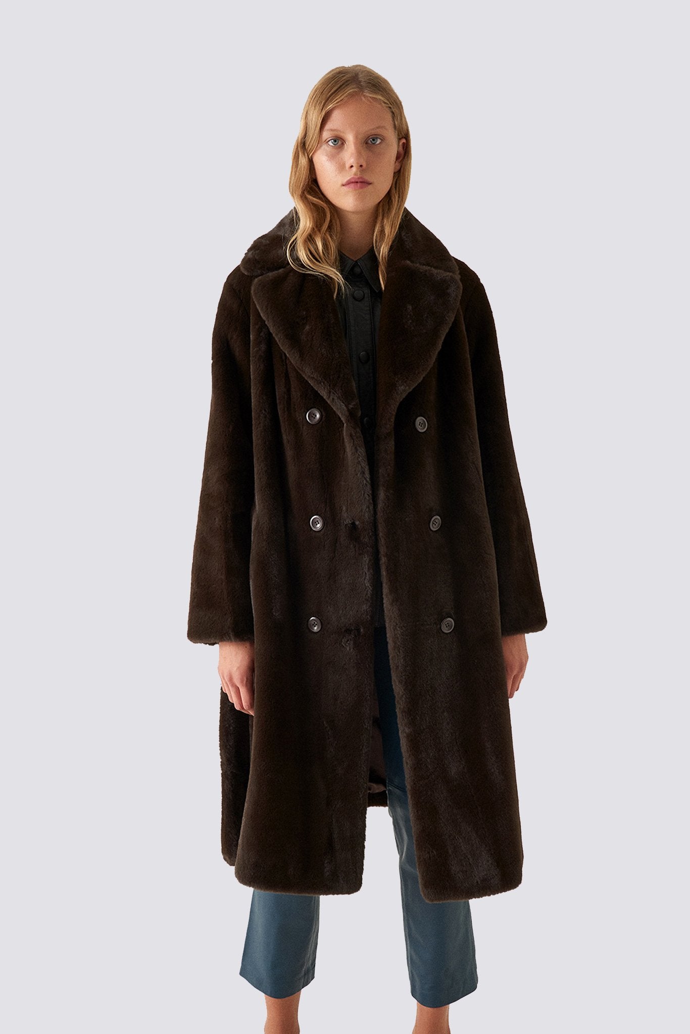 Faustine coat brown